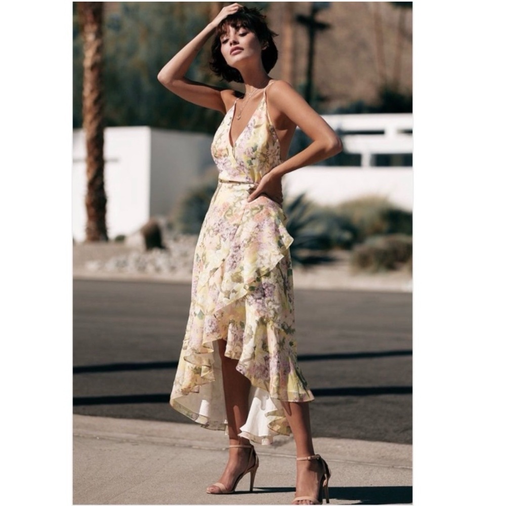 Yumi Kim Waterfront Dress in Garden Light Lemon extra small‎